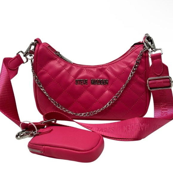 Steve Madden Pink Quilted Crossbody Bag - Picture 4 of 4